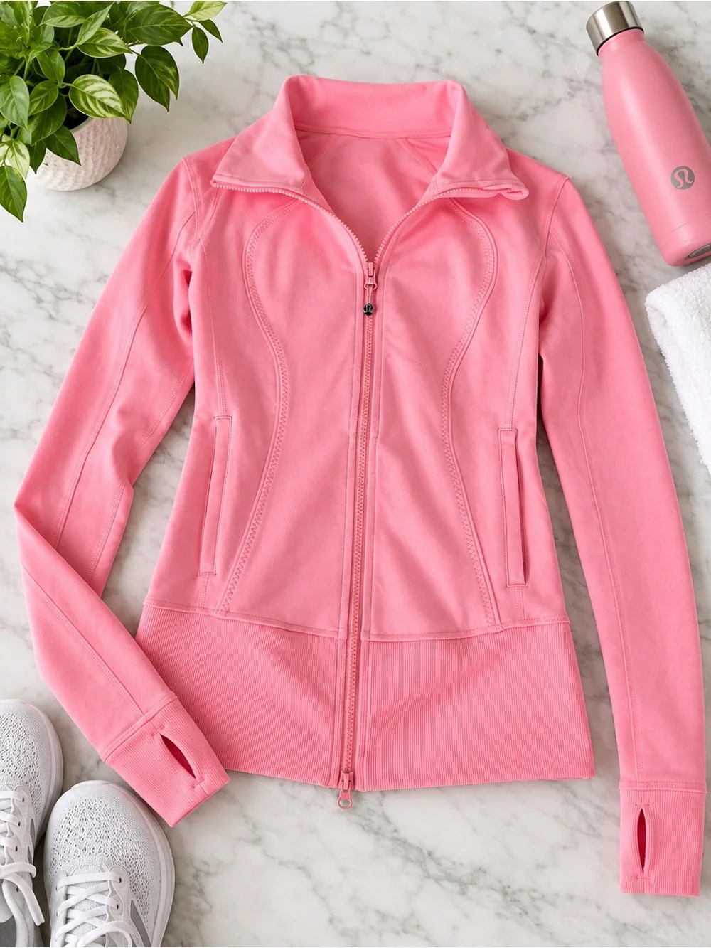 Lululemon Define Jacket Pink/Coral Full Zip Size 2